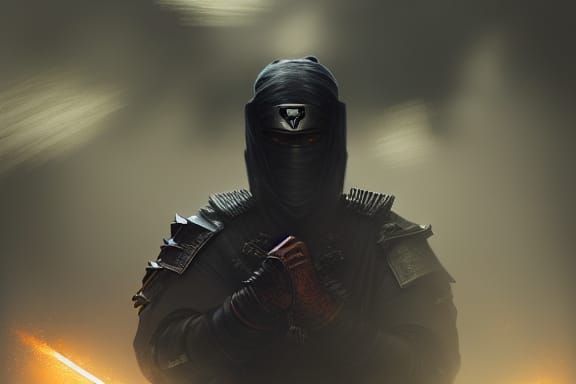 Warrior King with Katana in Dark Fantasy Style