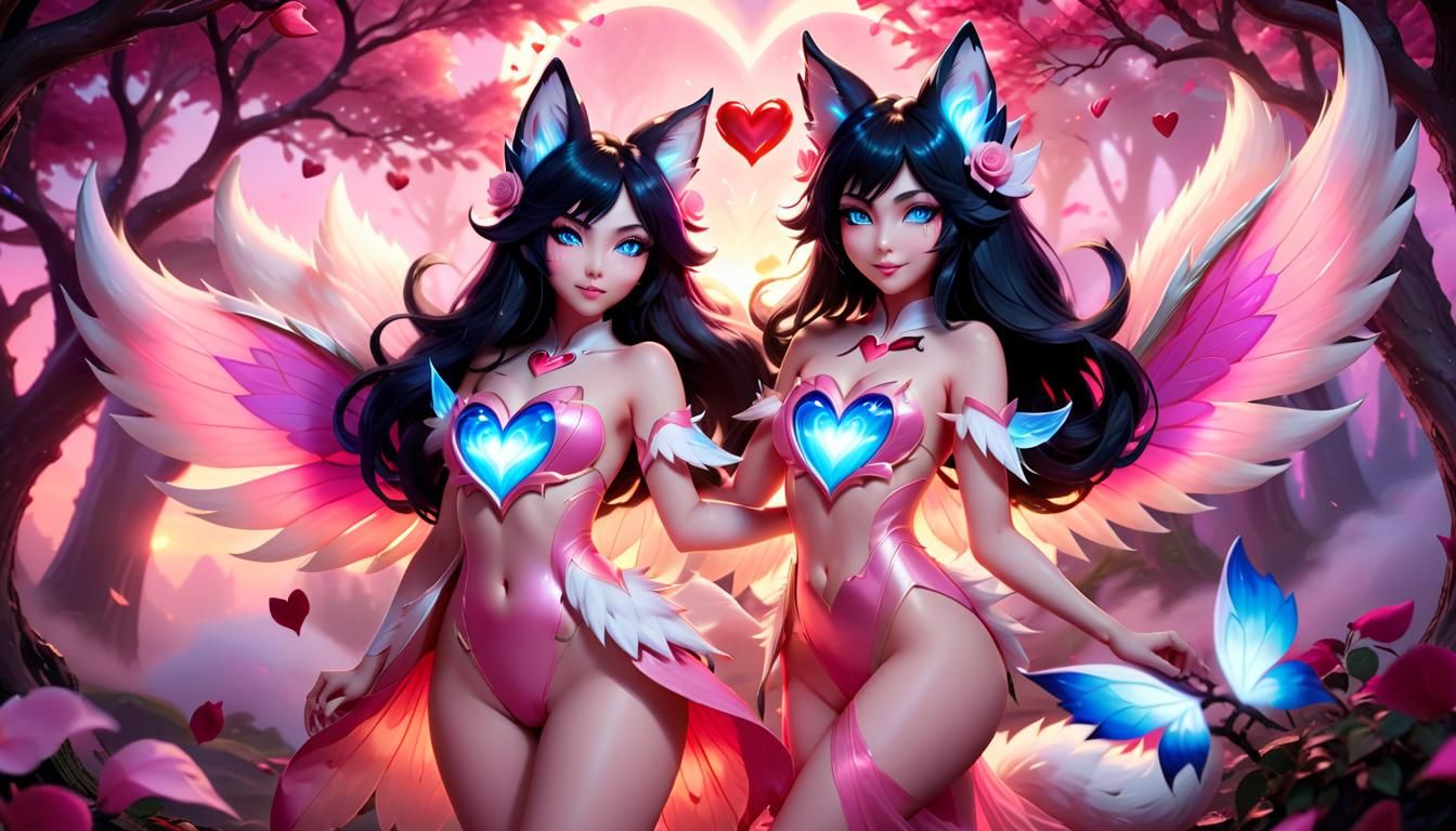 Ahri Fairy of Love in Dreamcore Style