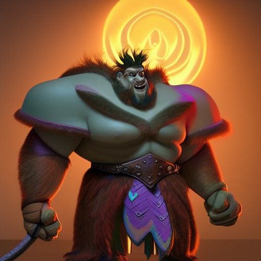 Dungeons and Dragons Goliath in Pixar Disney Style