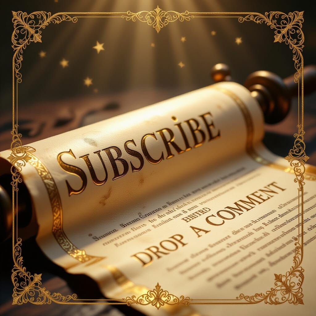Baroque Scroll with Golden Subscribe Message