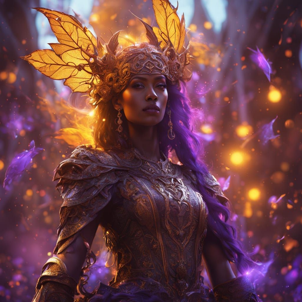 Surreal Twin Women in Luminous Autumn Light