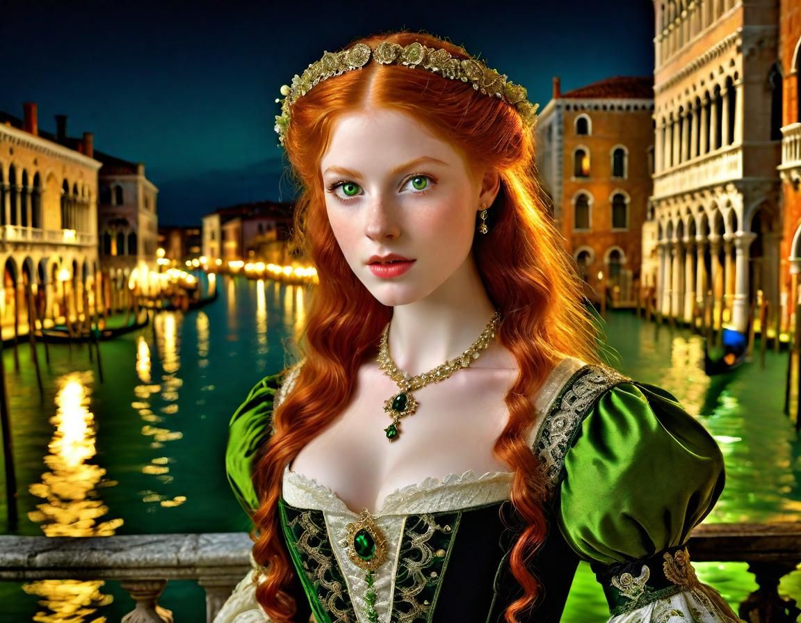 Victorian Vampire Portrait in Renaissance Venice