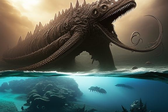 Colossal Leviathan Lurking Beneath the Sea
