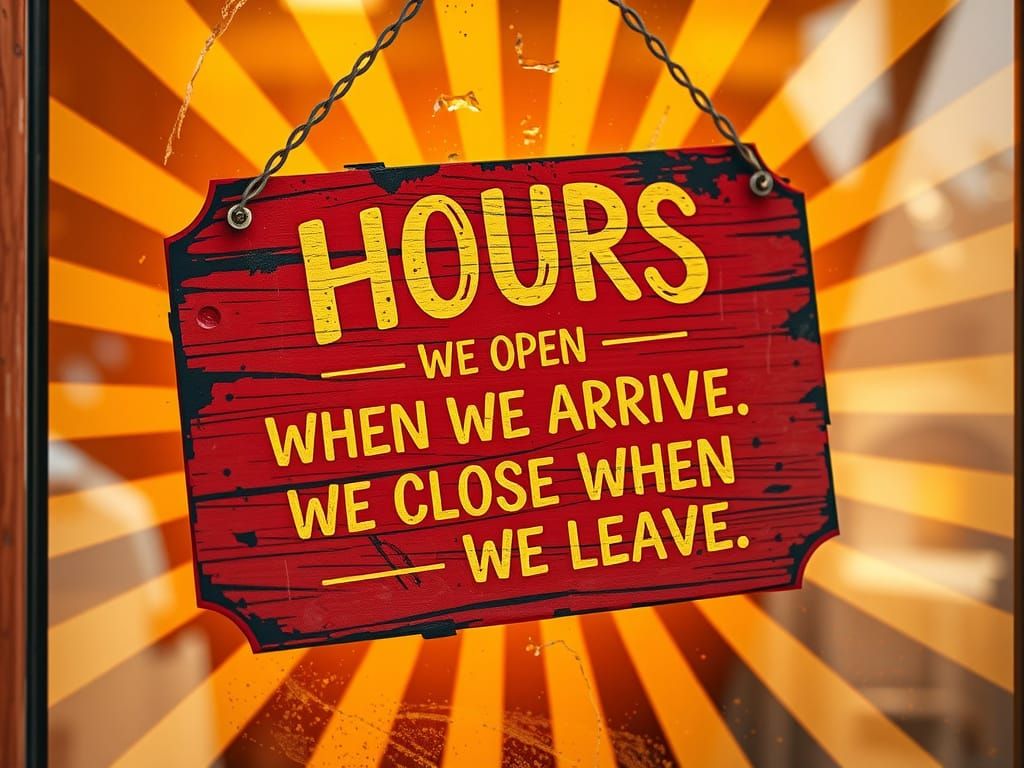 Vibrant Retro Market Sign in Whimsical Font