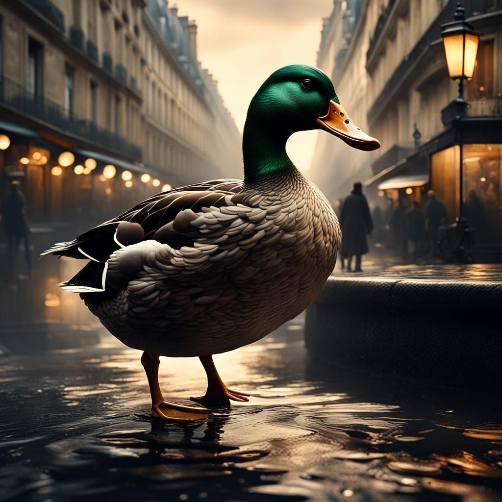 Duck in Paris: Cinematic Digital Painting
