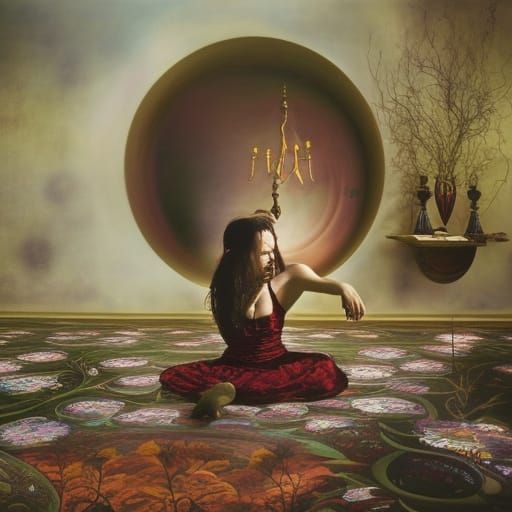 Surreal Decadent World of Isolation in Photorealistic Style