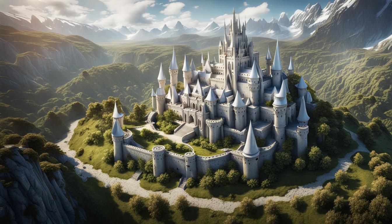Majestic Elven Citadel in Epic Fantasy Style
