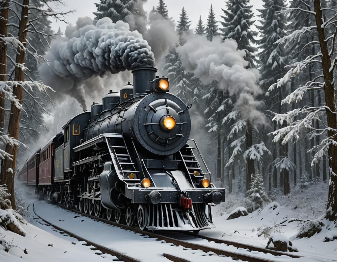 Winter is the best, huffin' and puffin' steamtrain