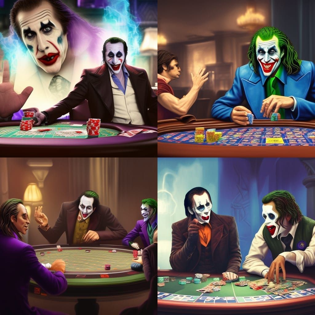 Poker Game with Famous Actors, Digital Art