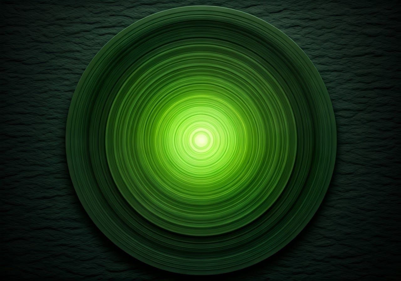 Mystical Emerald Ombre Abstraction