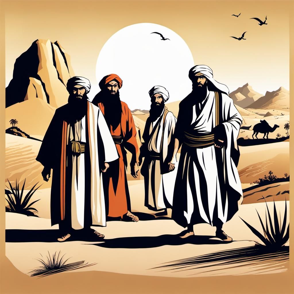 Ali Baba and the Forty Thieves in Desert