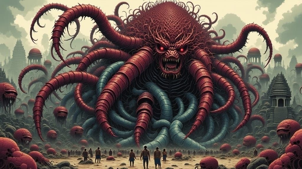 Undead Kaiju Rampage at Angkor Wat