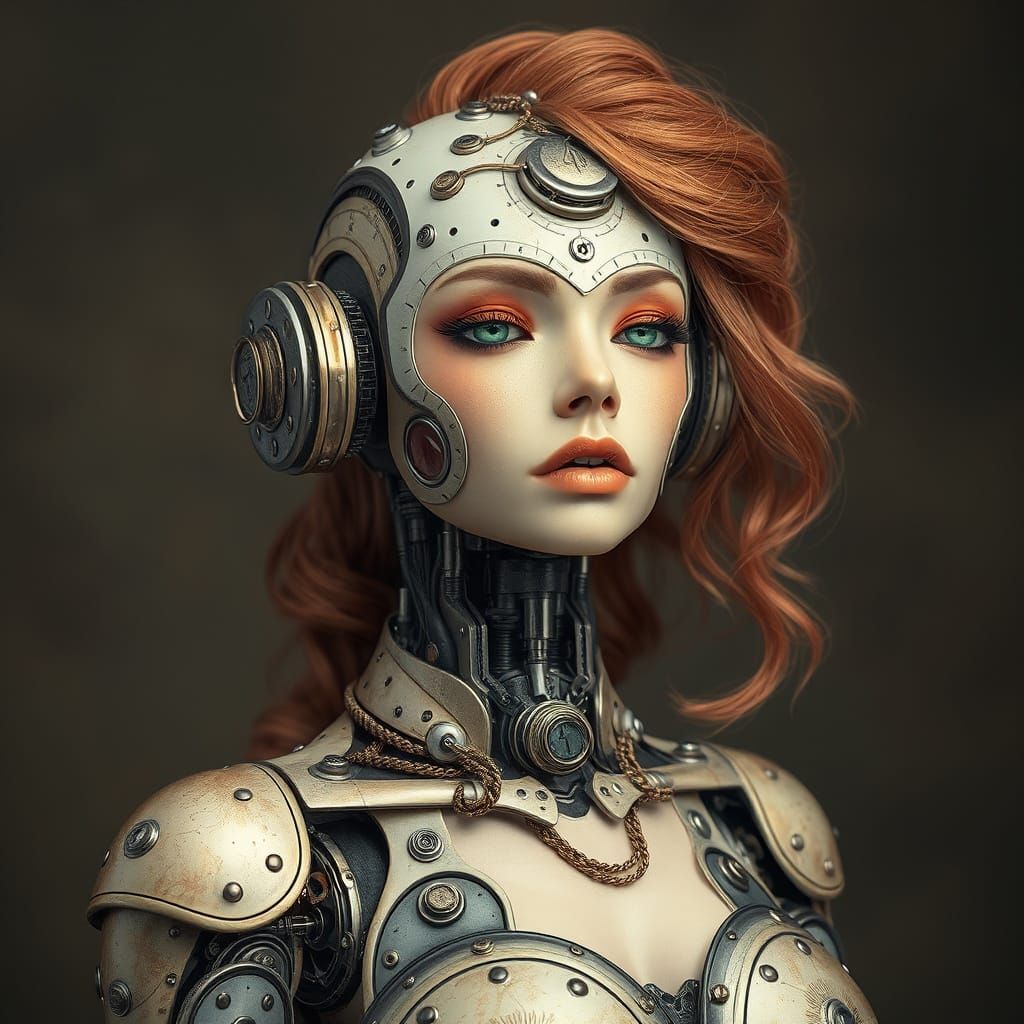 Enigmatic Steampunk Siren with Hollow Heart