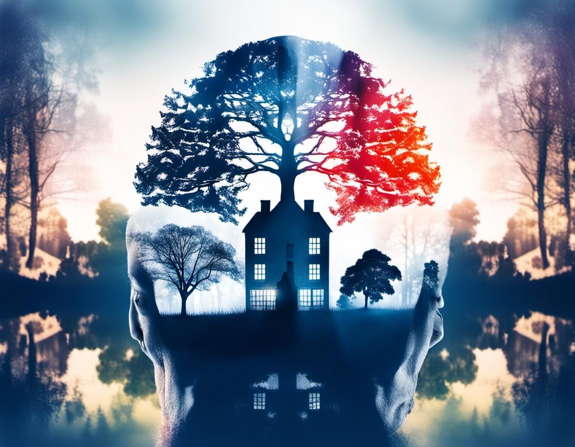 Abstract Double Exposure Composition