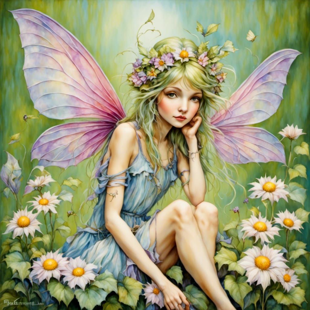 Spring Fairy with Fantasy Art Style