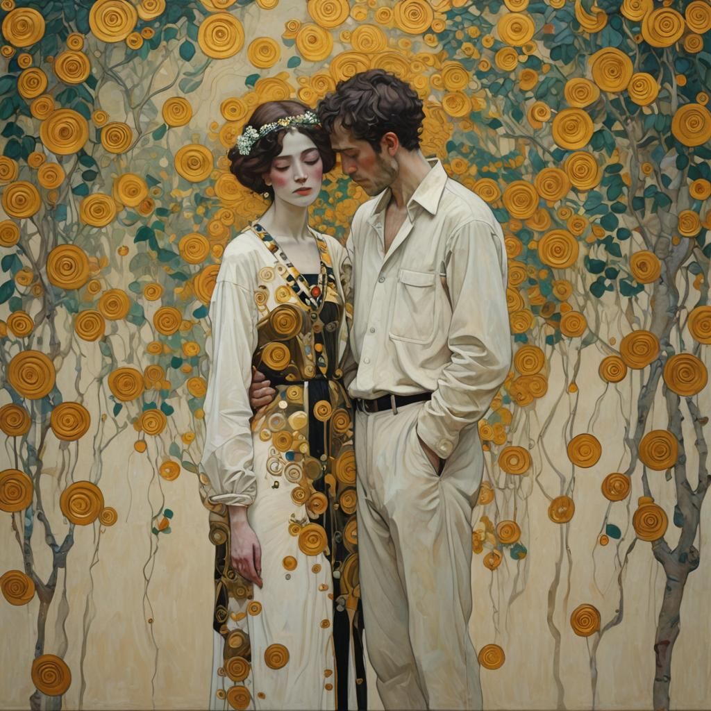 Romantic Couple in Modern Minimalist Style