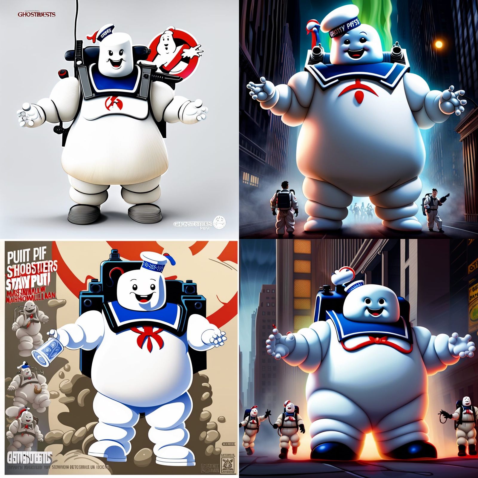 Stay Puft Marshmallow Man Digital Art