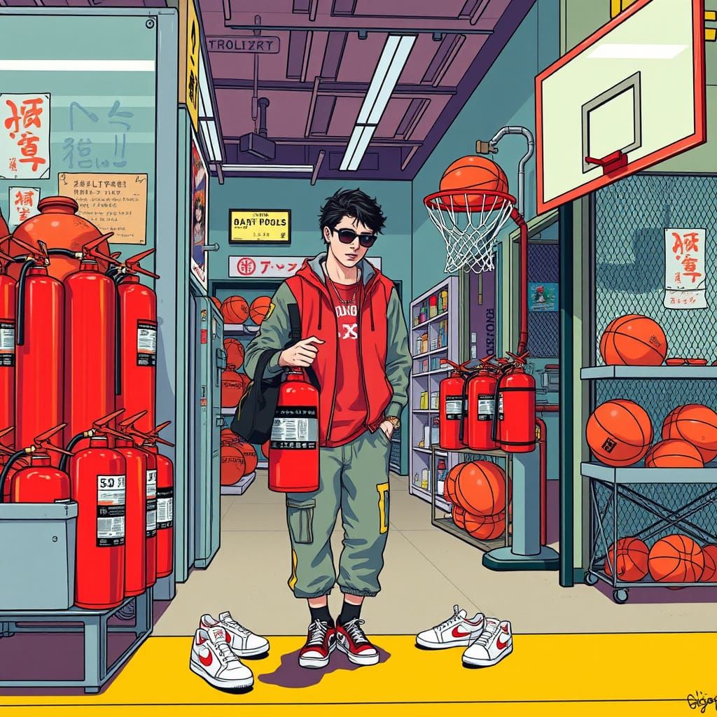 Gojo's Surreal Shopping Spree: Murakami-esque Art