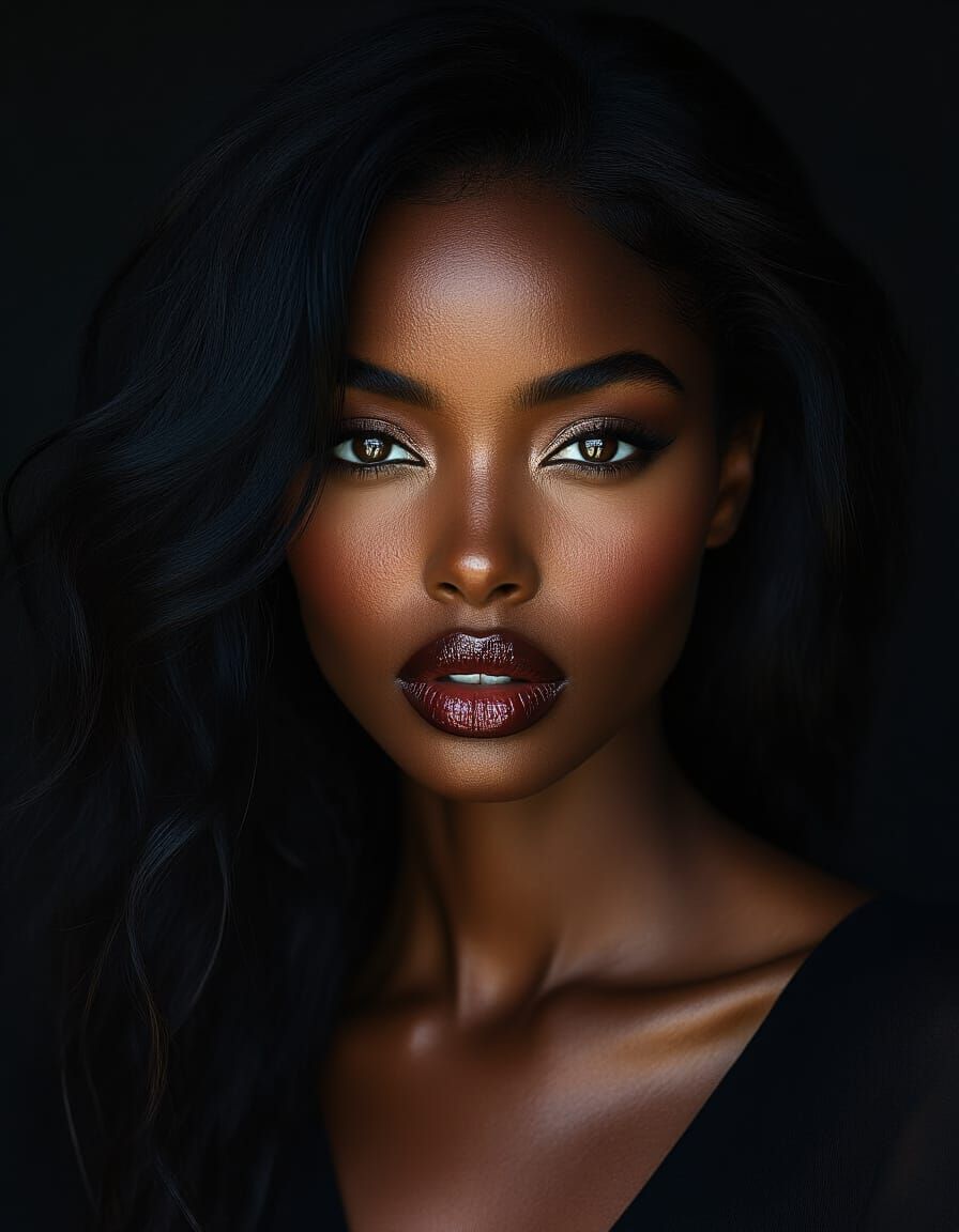 Soulful Portrait of a Woman with Dramatic Lighting