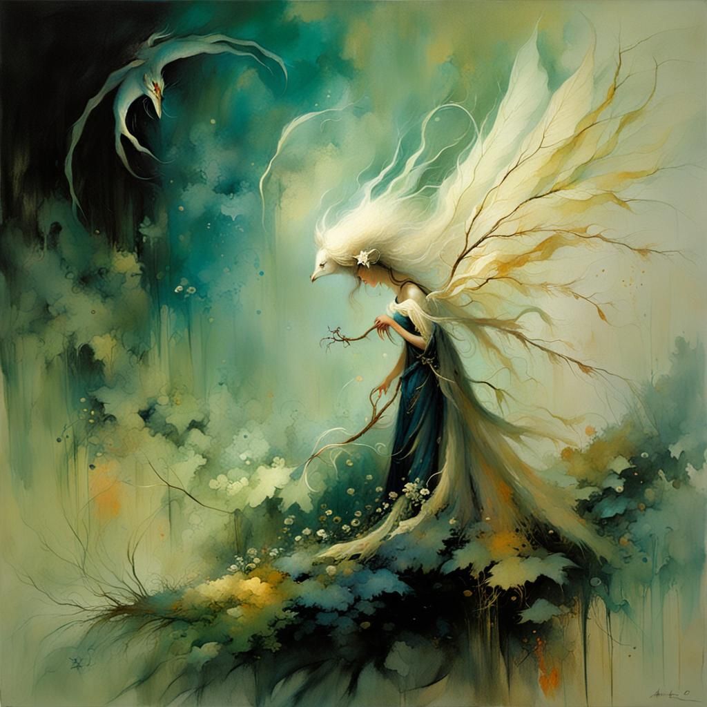 Ethereal Figure in Surrealist Fantasy Art