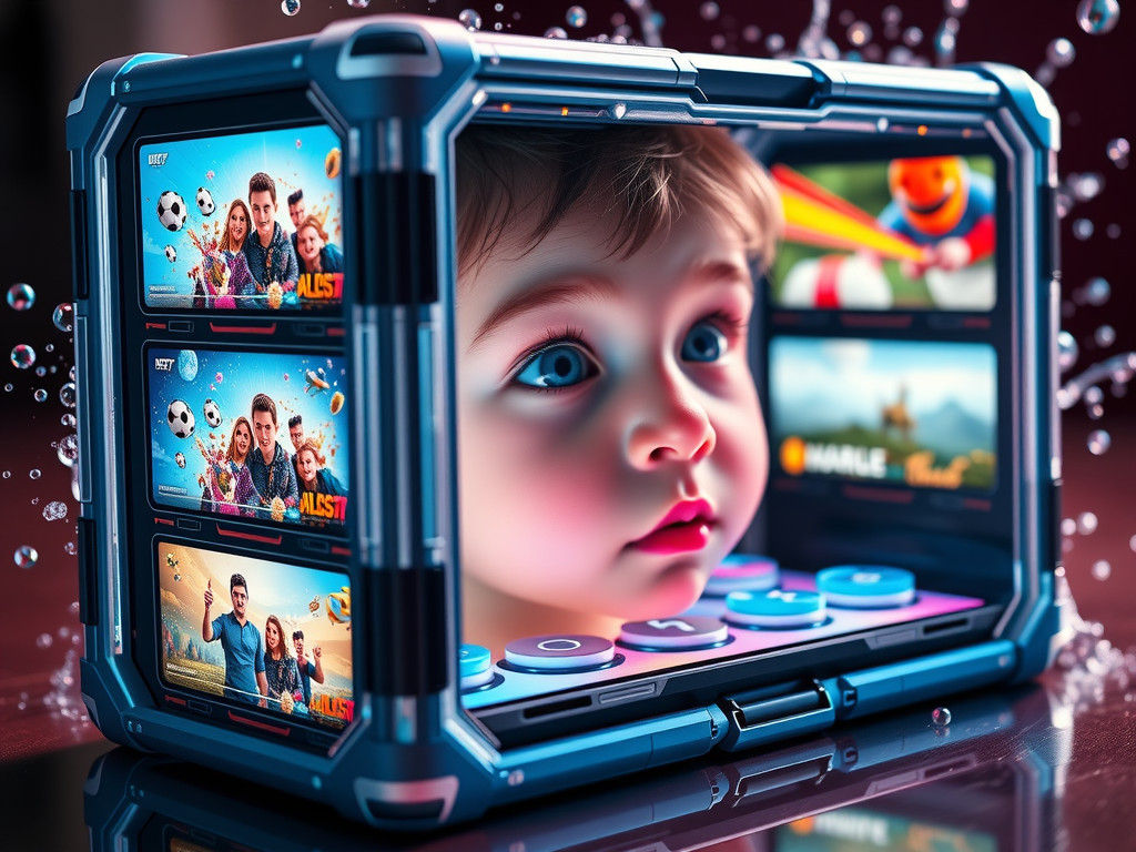 Futuristic Multi-Screen Toy in Hasbro Style