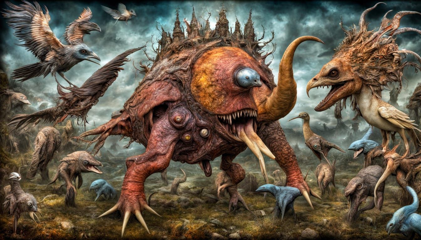 Omnipotence of Dreams: Surreal Mixed Media Masterpiece