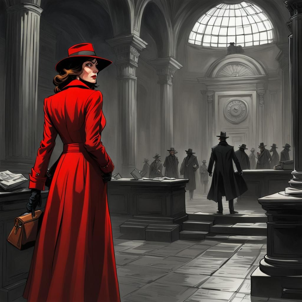 Carmen Sandiego Bank Heist in Horror Style