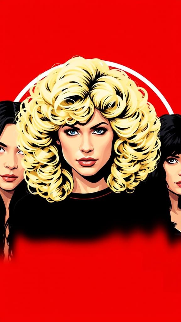 Charlie's Angels Retro TV Poster Illustration