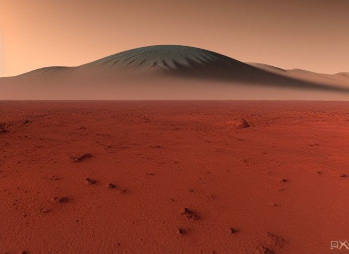 Martian Dawn Over Olympus Mons in 8K
