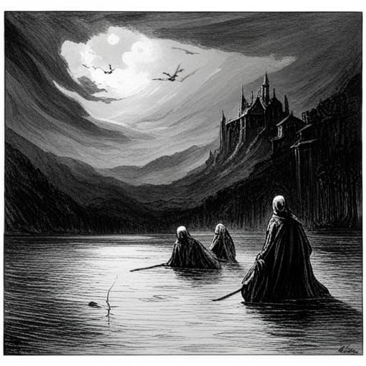 Lake of Human Remains: Horror Art