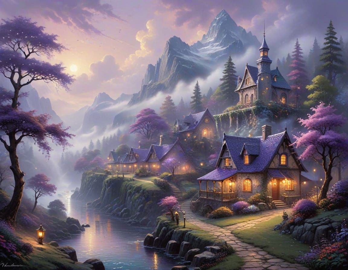 Ethereal Fantasy Mist in Purple Hues