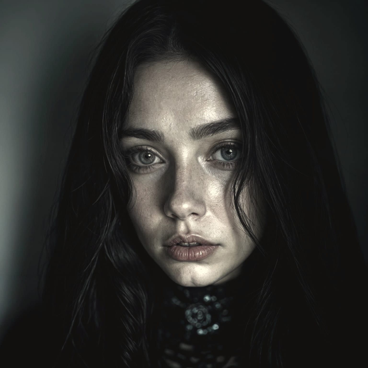 Gothic Woman in Mysterious Ambiance