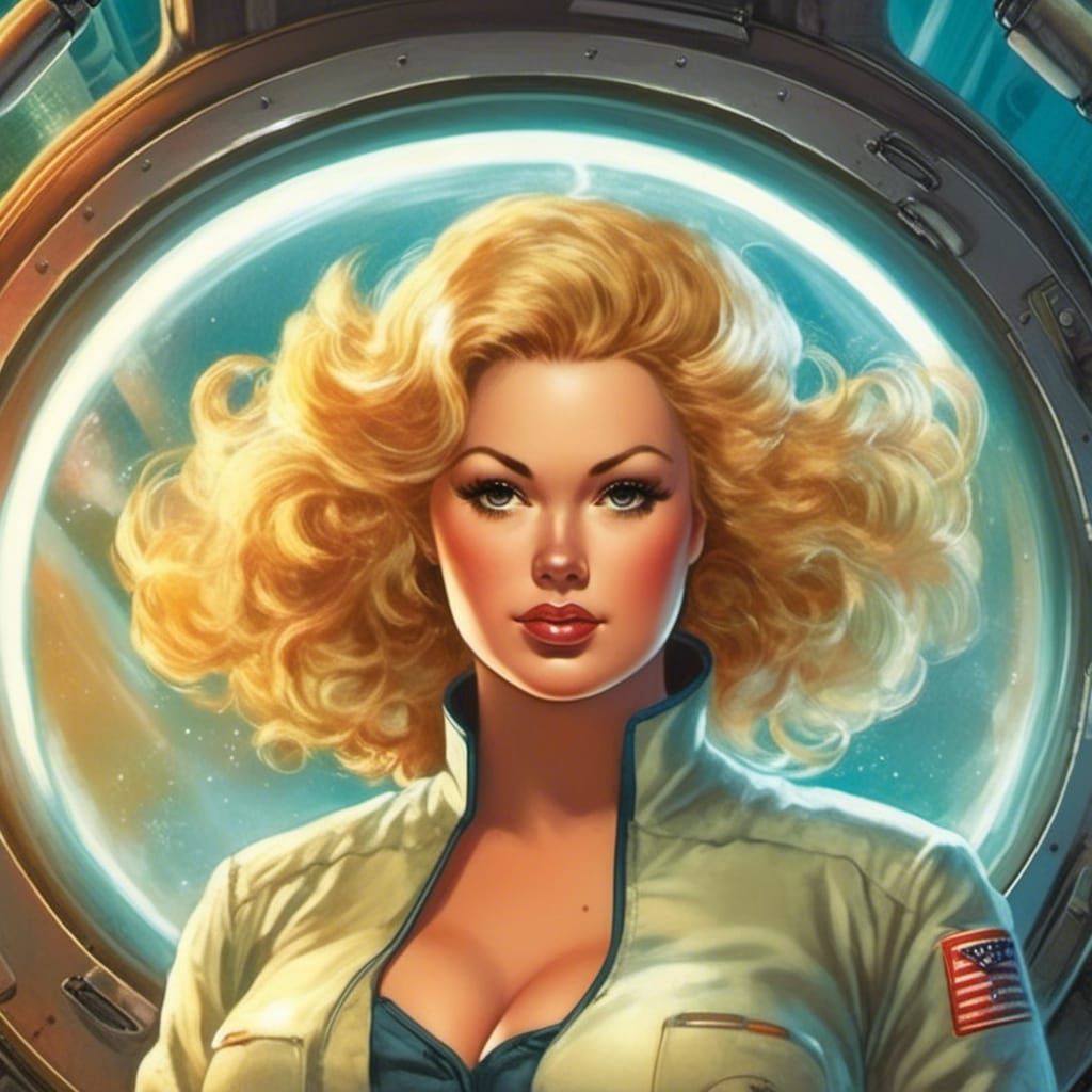 Plus-Size Space Pinup Reclaims Power in Pulp Style