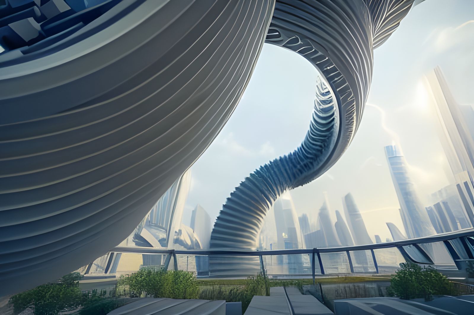 Futuristic Cityscape: Organic Architecture in Unreal Engine