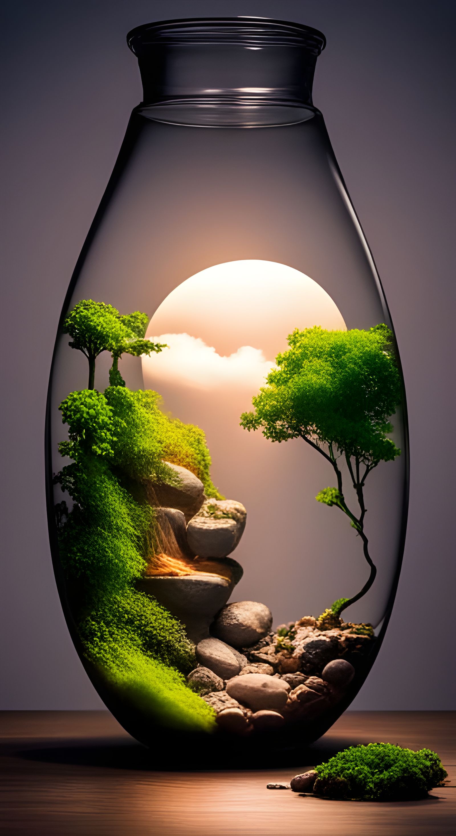 Enchanting Self-Contained Ecosystem in a Jar