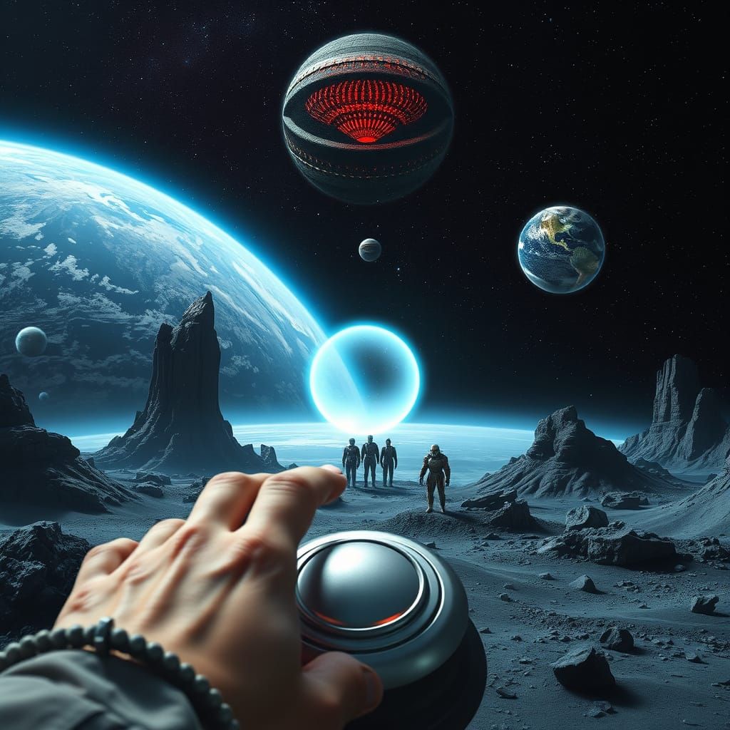 Bridging Dimensions: A Surreal Portal to Chaos