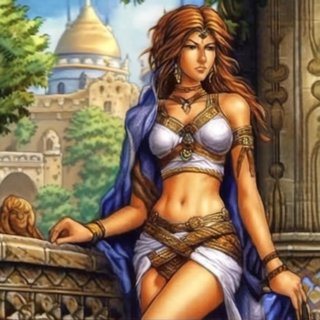 Celtic Princess in Exotic Jungle, Digital Art