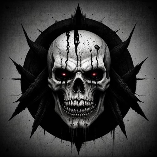 Deathcore Logo with Sinister Clown Typography