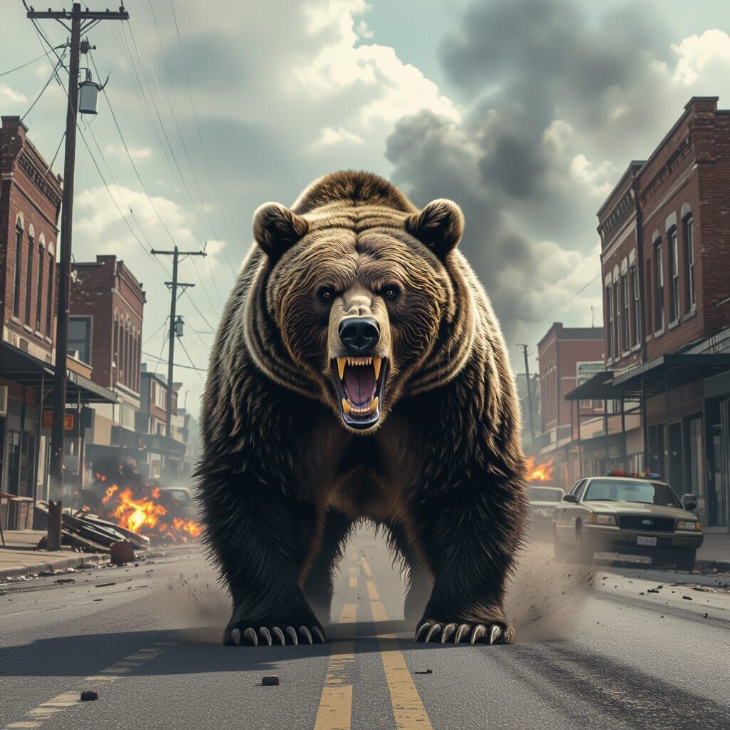 Grizzly Bear Roars in Memphis Battle Zone