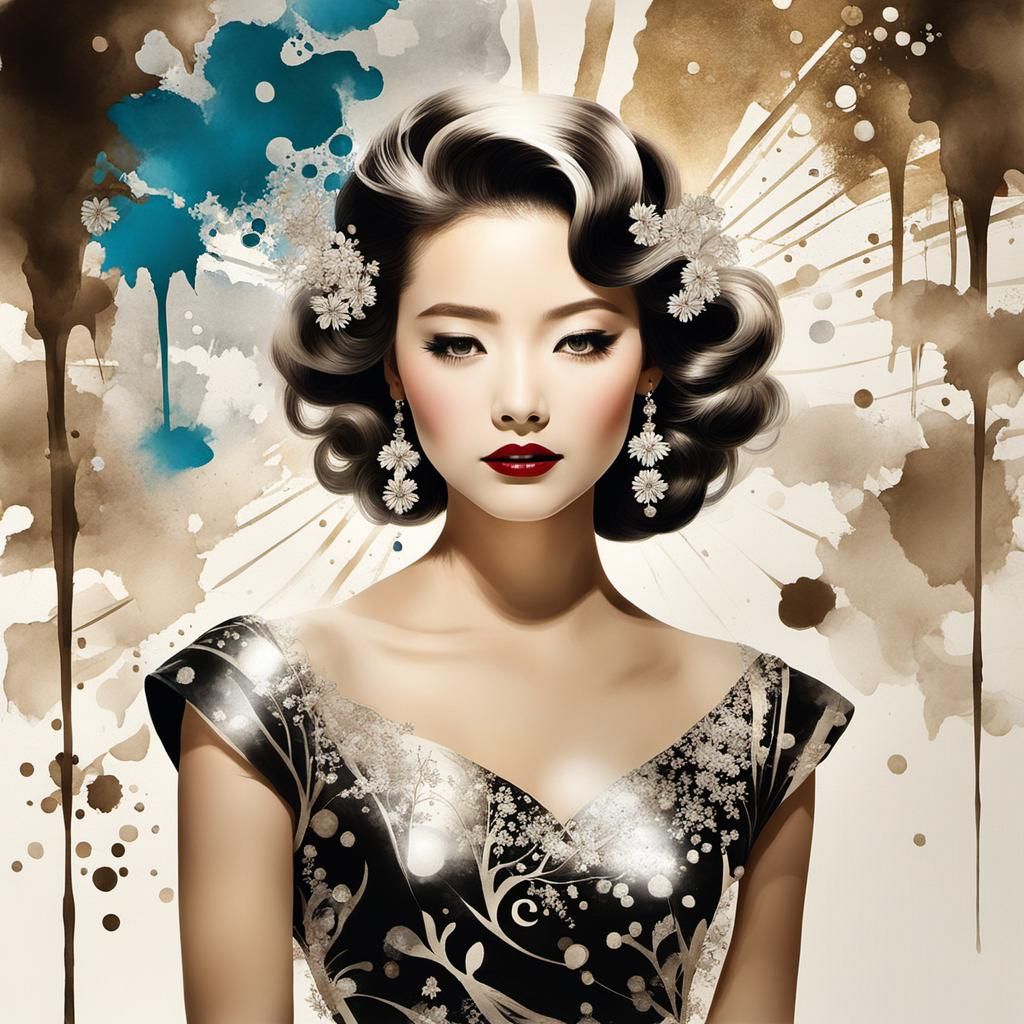 Convulsive Beauty: Sumi-e Art in 50s Style