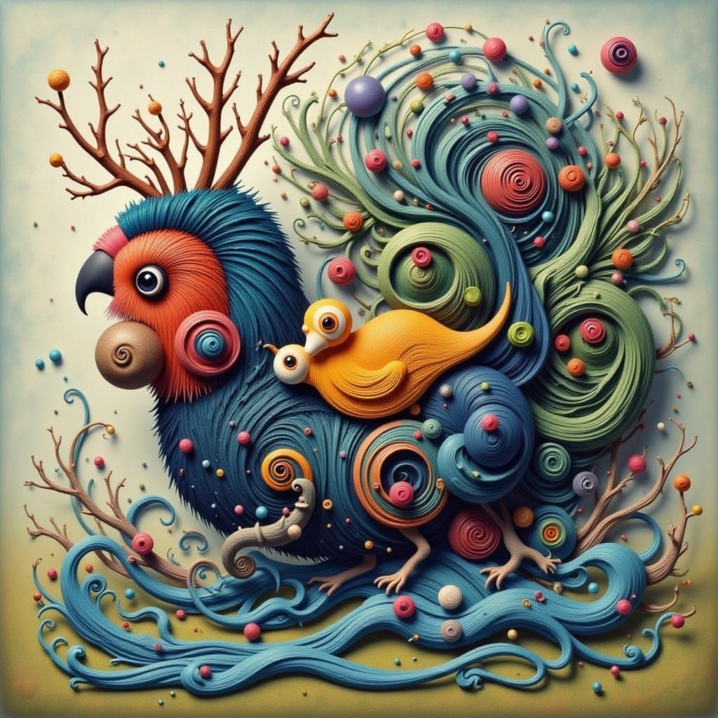 Cicada Song and Fondant Candy AI Art