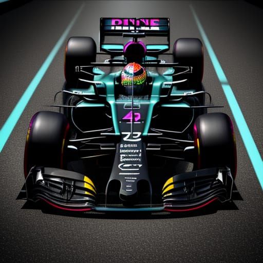 High-Speed F1 Car Speeds Past Rivals in Neon-Lit Comic Book ...