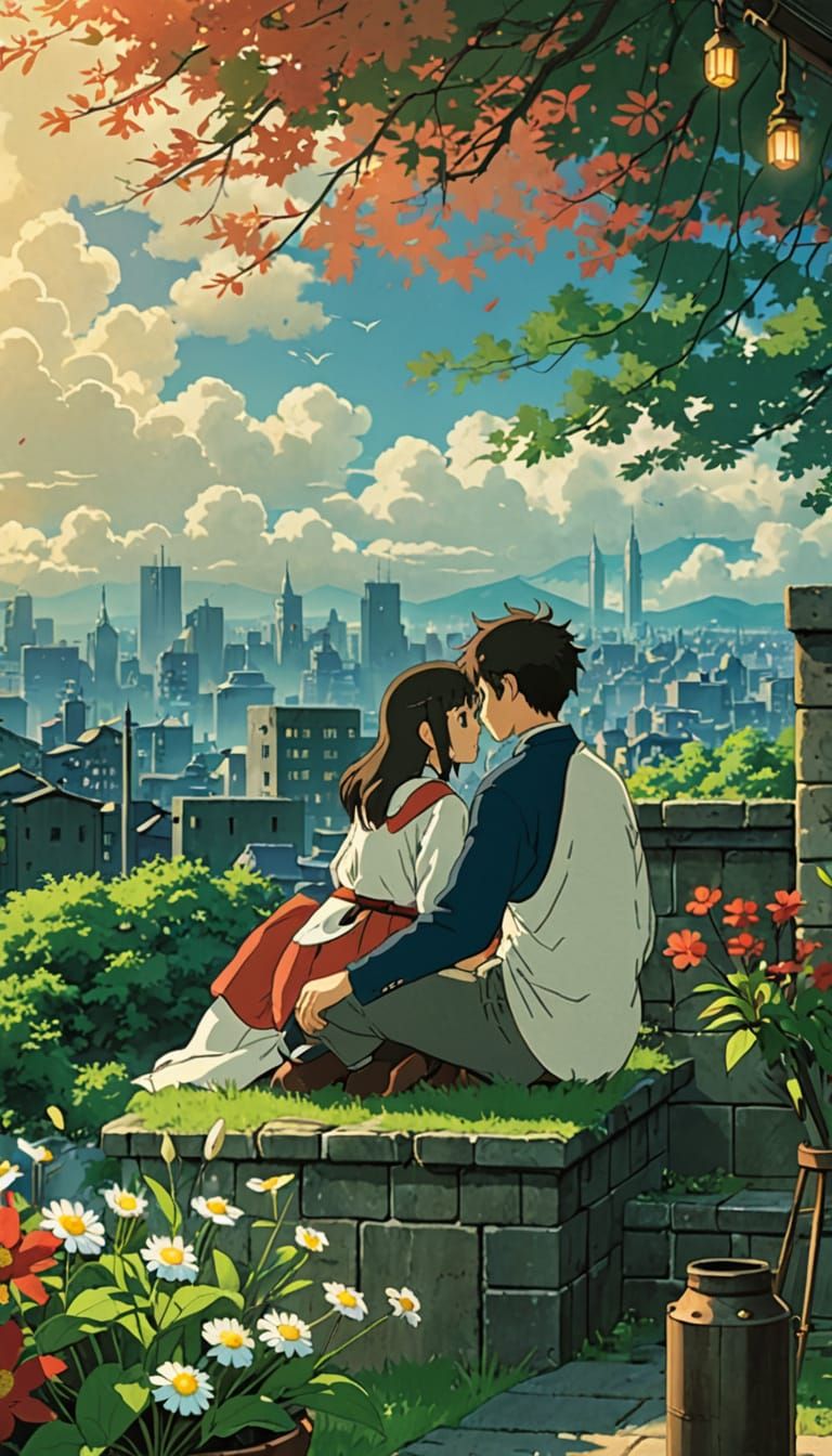 Whimsical Japanese Landscape in Vibrant 8k