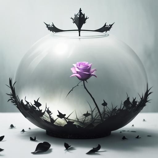 Gothic Princess with Black Flower Crown in Dark Fantasy