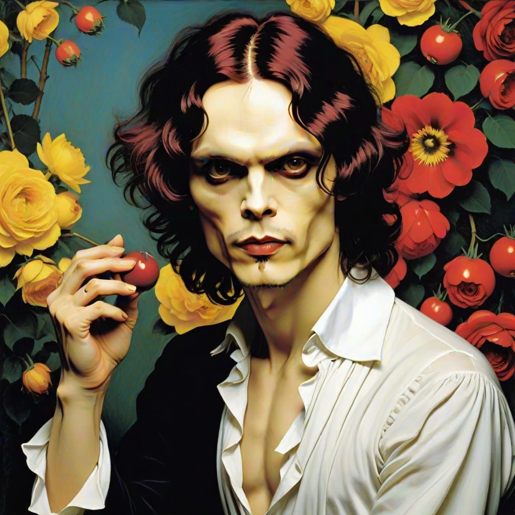 Ville Valo as Vampire in Classic Painting Styles