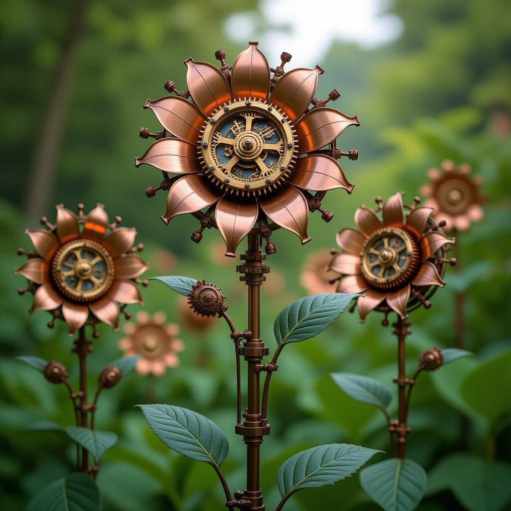 Steampunk flowers