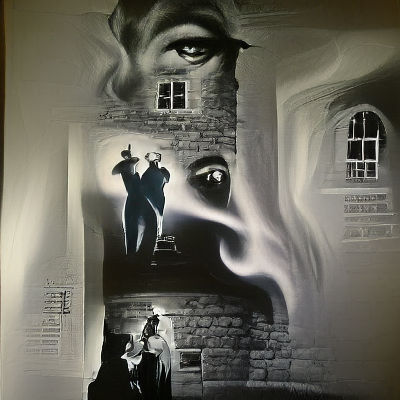 The Tower Tarot Card in Traditional Style