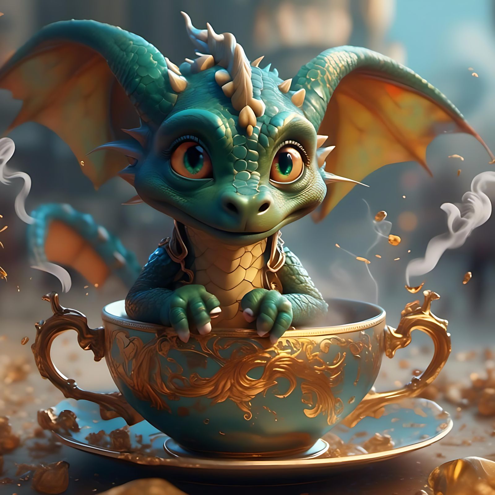 Baby storm dragon in a teacup :-)