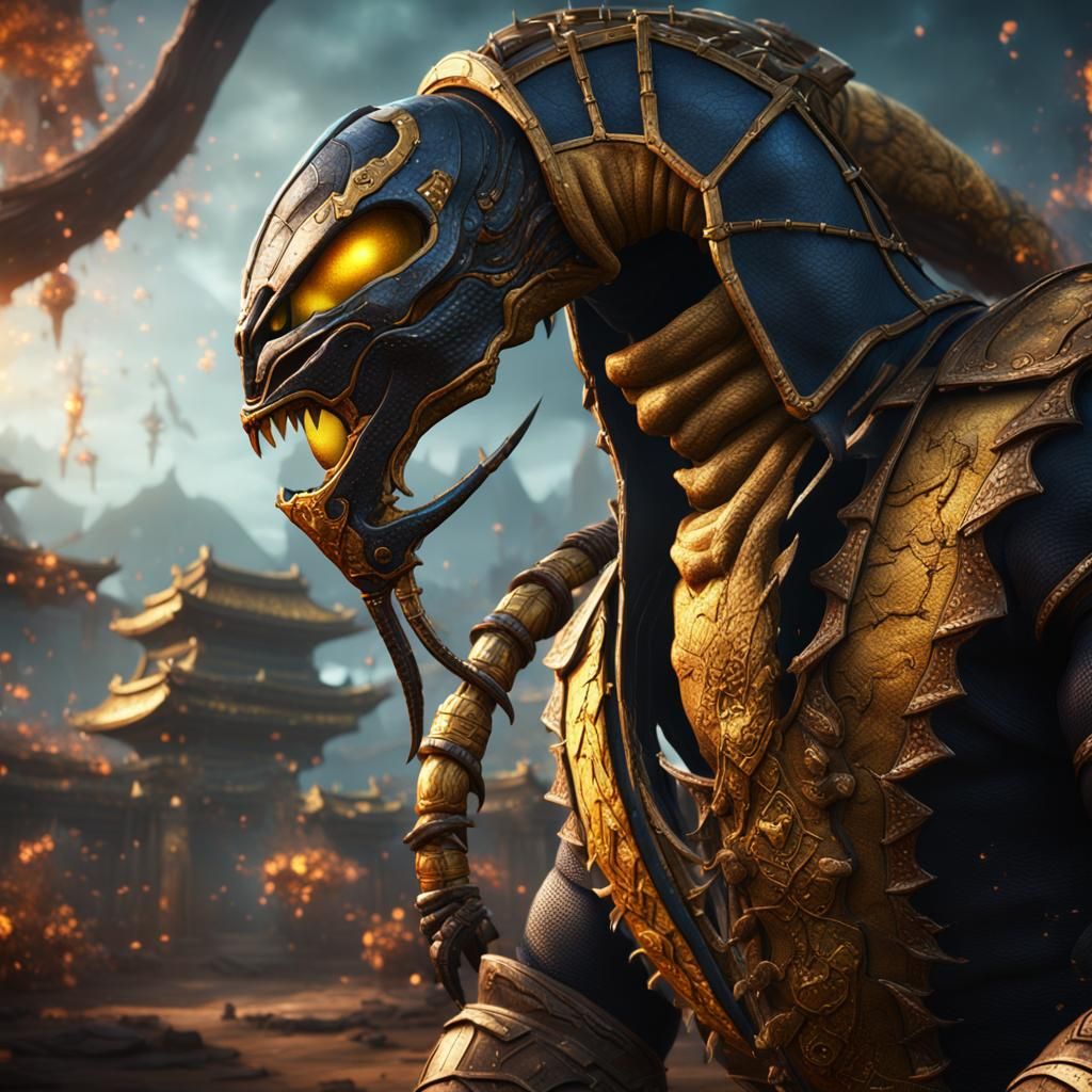 Scorpion from Mortal Kombat: Detailed Fantasy Art