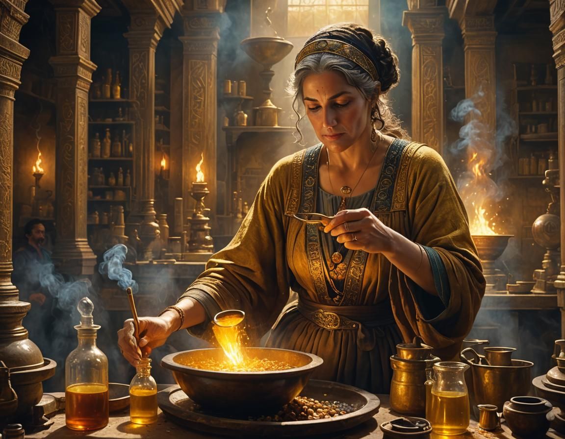 Alexandrian "Mary the Jewess", Inventor of the "bain marie", first western alchemist! - 04